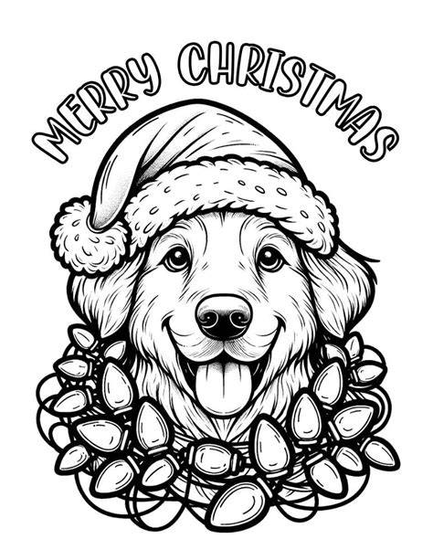 Christmas Dog Coloring Pages