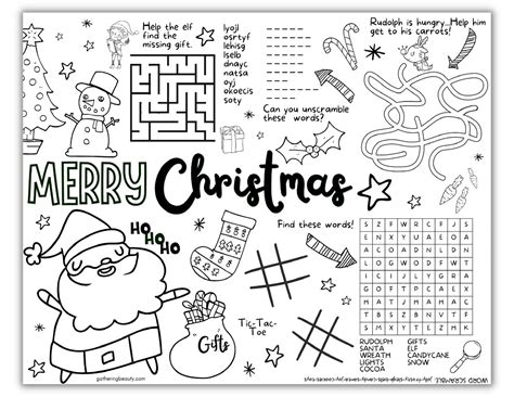 Christmas Fun Sheets
