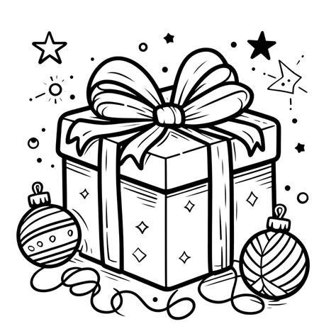 Christmas Gift Coloring Page