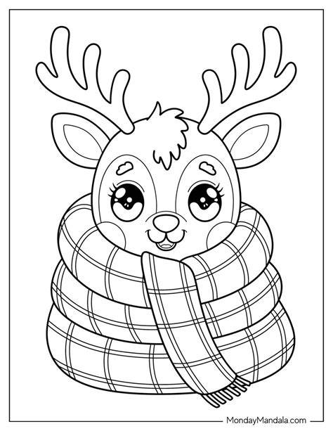 Christmas Reindeer Printable Coloring Pages