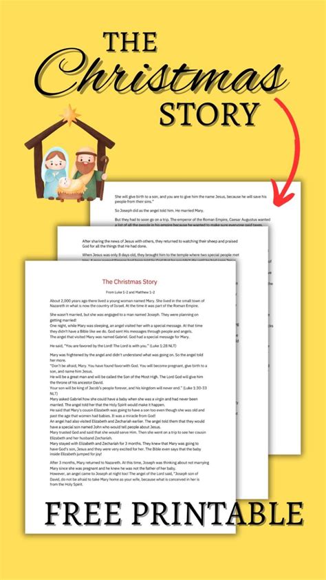 Christmas Story For Kids Printable