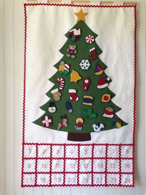 Christmas Tree Advent Calendar With Ornaments