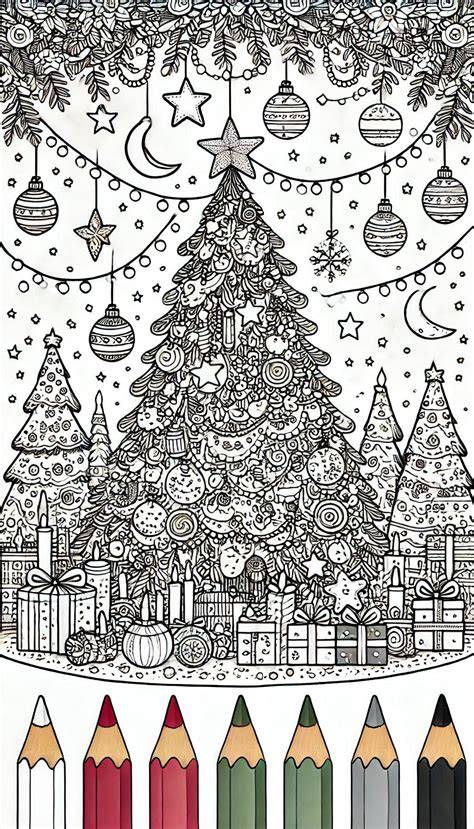 Christmas Tree Coloring Pages For Adults