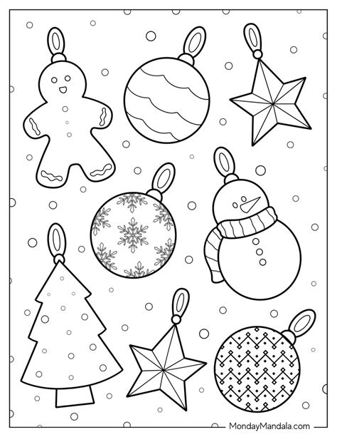 Christmas Tree Decorations Coloring Pages