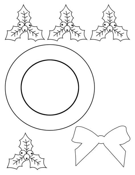 Christmas Wreath Template Printable