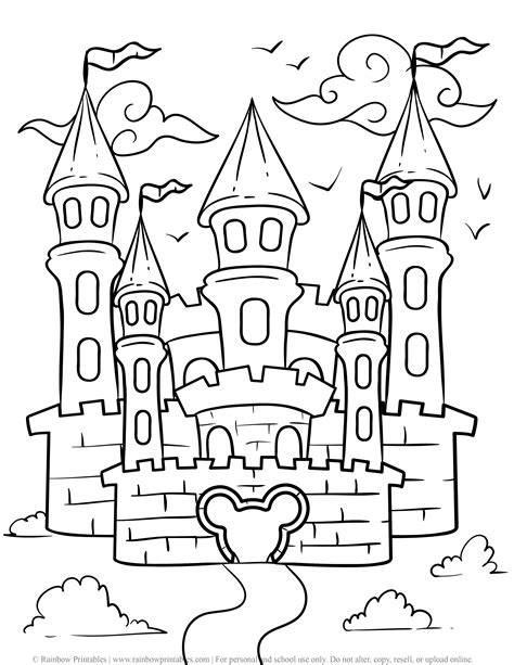 Cinderella Castle Coloring Page
