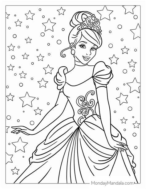 Cinderella Colouring Pages Printable