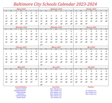 City Schools Calendar 2024
