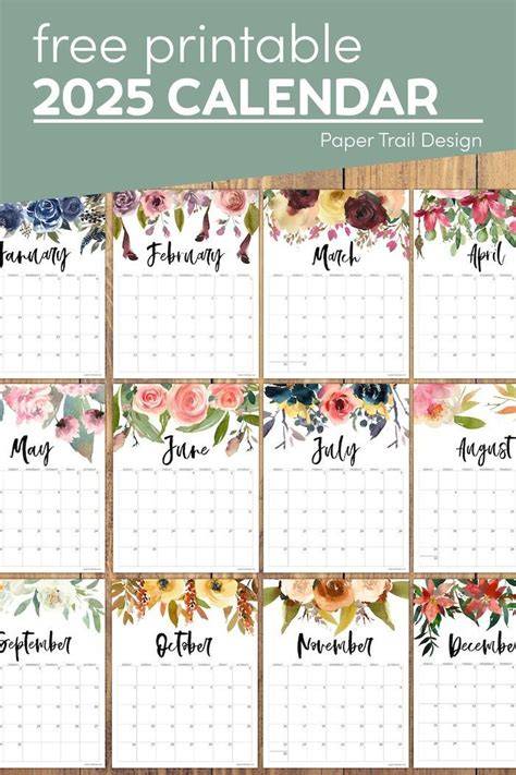2025 one page calendar