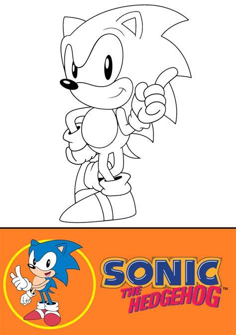 Classic Sonic Colouring Pages