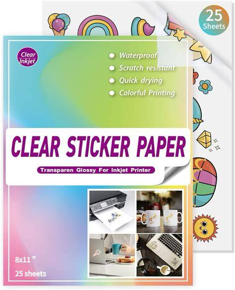 Clear Printable Vinyl Sticker Paper