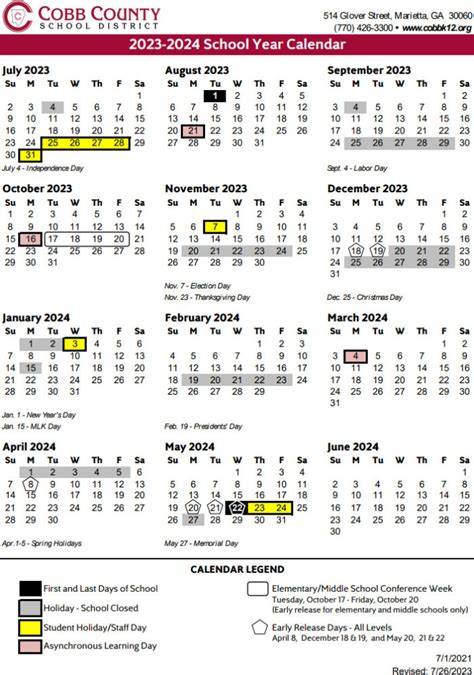 Cobb County School Calendar 2024 25