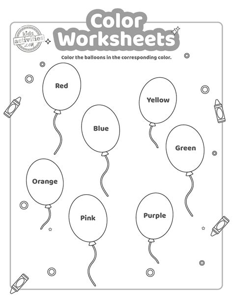 Color By Color Worksheets