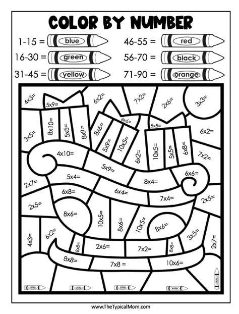 Color By Math Coloring Pages