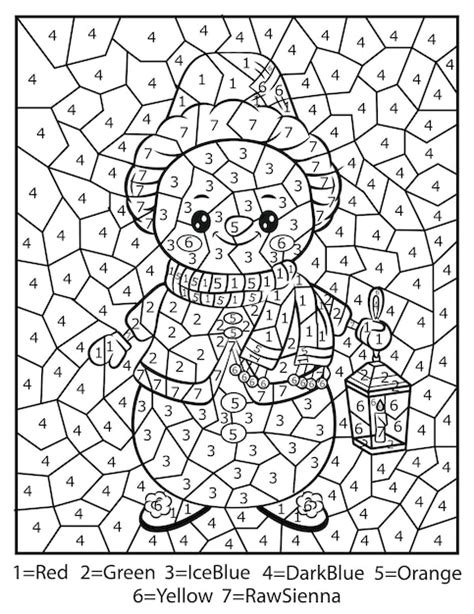 Color By Number Christmas Pages