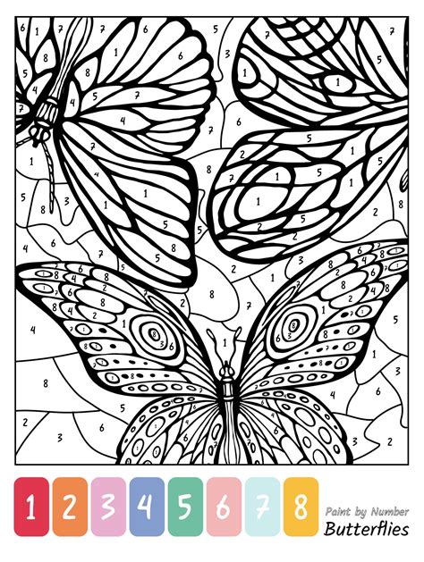 Color By Number Free Printable Pages