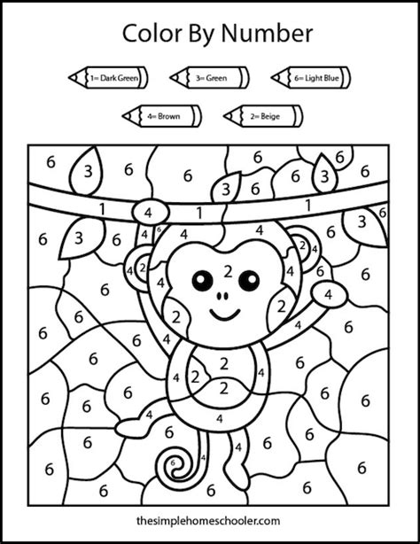 Color By Number Kindergarten