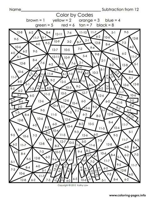 Color By Number Math Pages