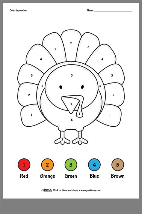 Color By Number Prek