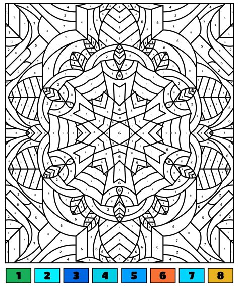 Color By Number Printable For Adults