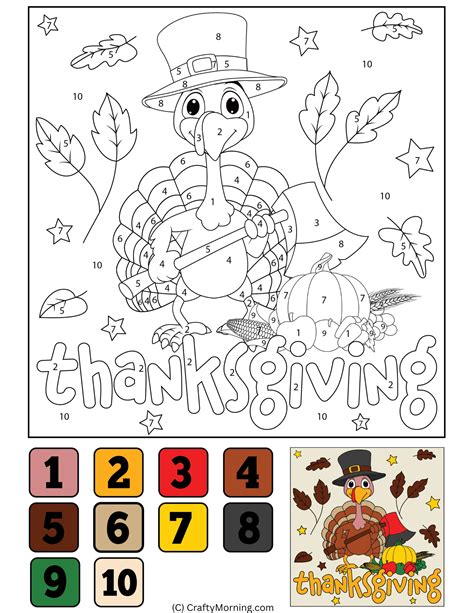 Color By Numbers Thanksgiving