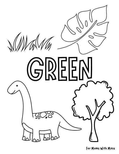 Color Green Coloring Sheets