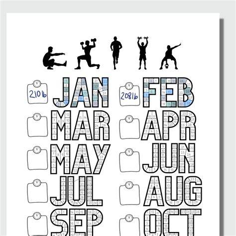 Color Workout Calendar