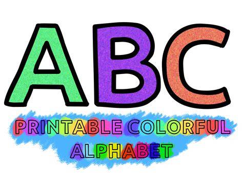 Colored Alphabet Letters Printable