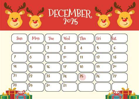 calendar for christmas