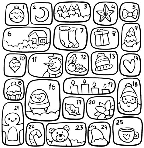 coloring advent calendar