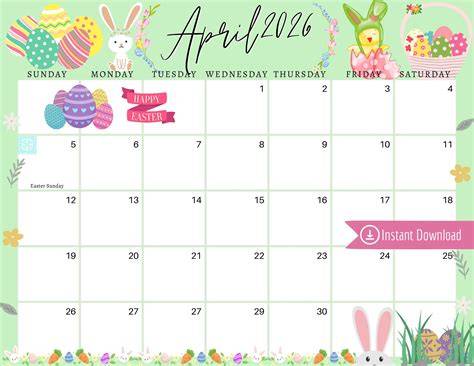 easter 2026 calendar