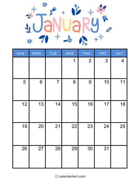 free printable january 2025 calendar