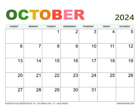 free printable october 2024 calendar