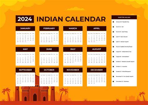 indian calendar 2024