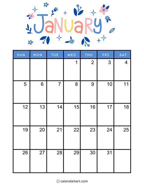 january 2025 calendar printable pdf