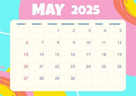 may 2025 calendar