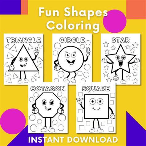shapes coloring pages printable