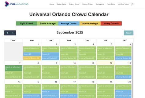 universal studios epic universe crowd calendar