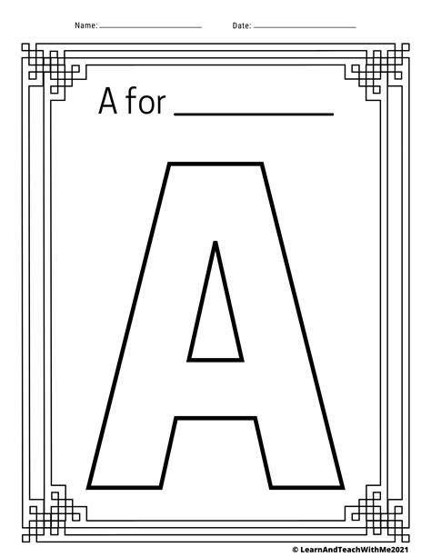 Coloring Letter A Worksheets
