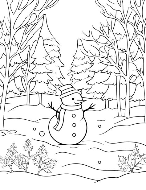 Coloring Page Winter 1st Grade Free