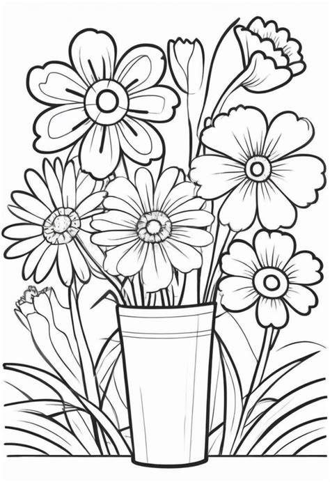 Coloring Pages Flowers Printable Free