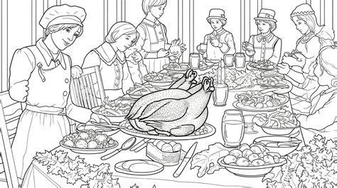 Coloring Pages Of Thanksgiving Dinner