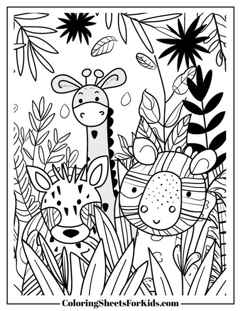 Coloring Pictures Jungle Animals