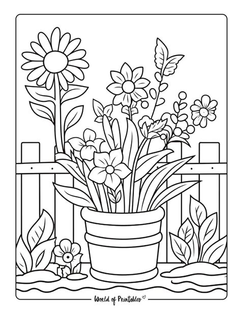 Coloring Pictures Of Gardens