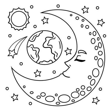 Coloring Sheet Moon