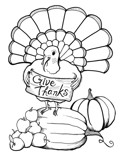 Coloring Sheets For Thanksgiving Printable