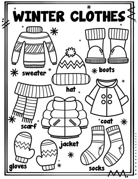 Coloring Winter Clothes