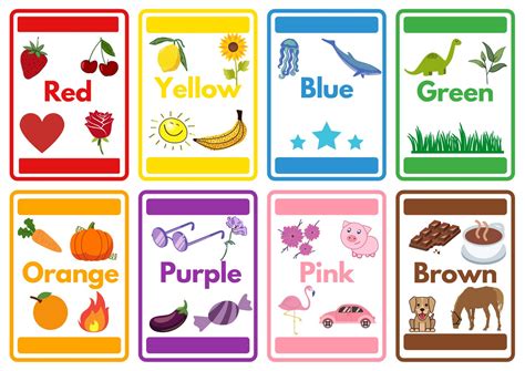 Colors Flashcards Printable