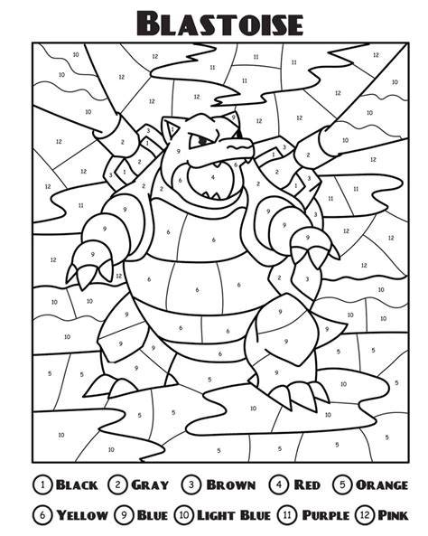 Colour By Numbers Pokemon