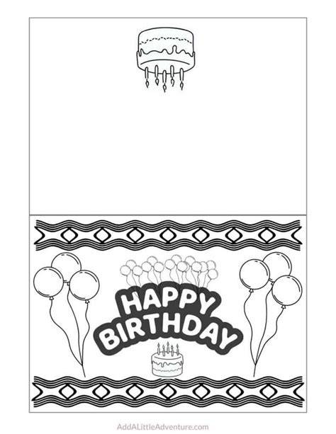 Colouring Happy Birthday Card